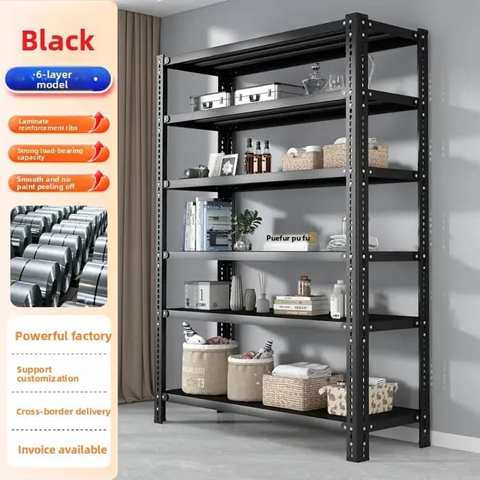 Étagères Stables pour Articles Ménagers, Étagères Domestiques, Étagères Multi-niveaux pour Salon, Balcon, Cuisine en Fer