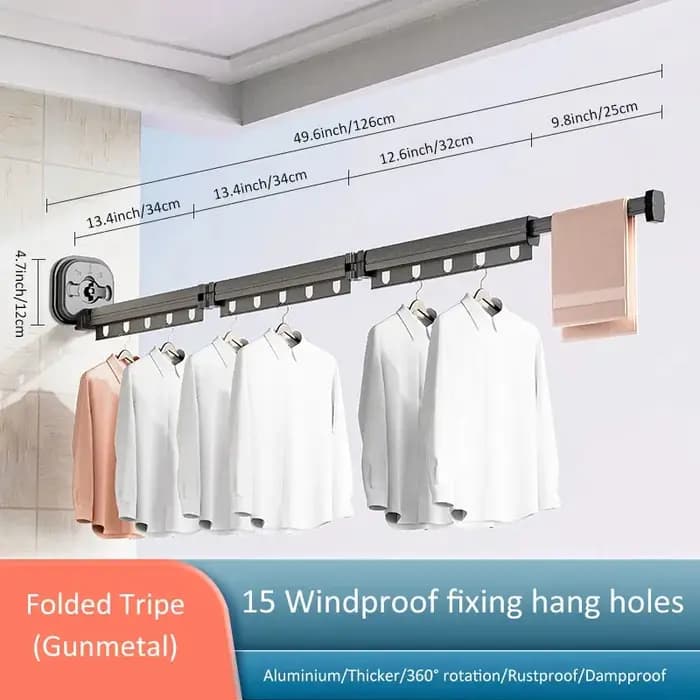 Étendoir à vêtements rétractable