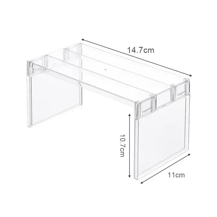 Étagère de rangement transparente pour réfrigérateur
