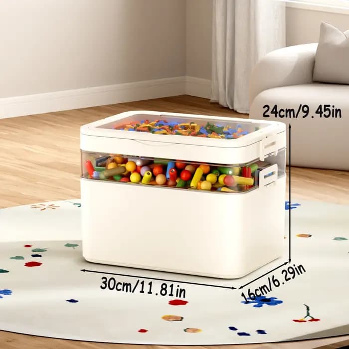 Boîte de rangement/organisateur de grande capacité, durable, portable avec poignée, boîte de rangeme