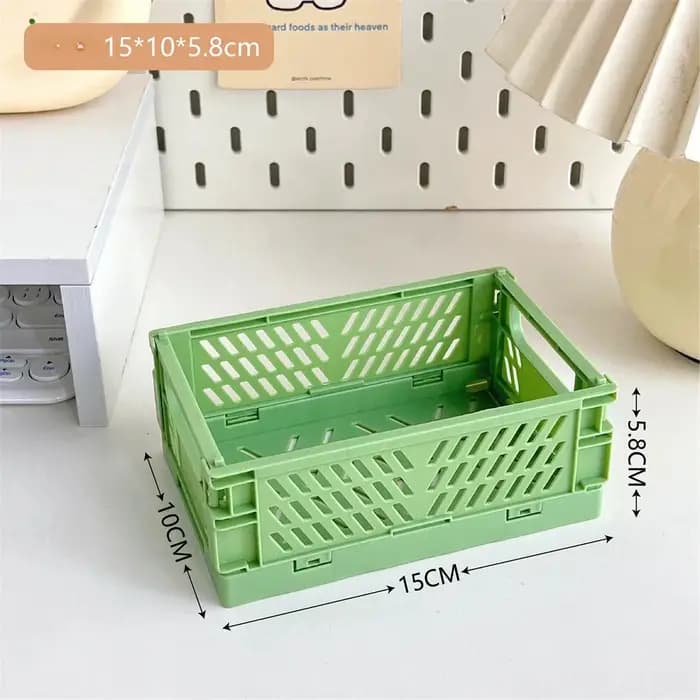 Mini paniers de bureau pliables, boîte de rangement, étagère de papeterie pour étudiants, panier de