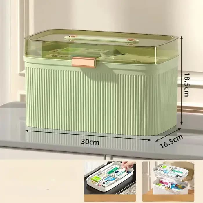 Boîte de rangement portable pour trousse de premiers soins