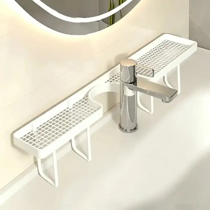 Étagère de rangement pour salle de bain sans perçage