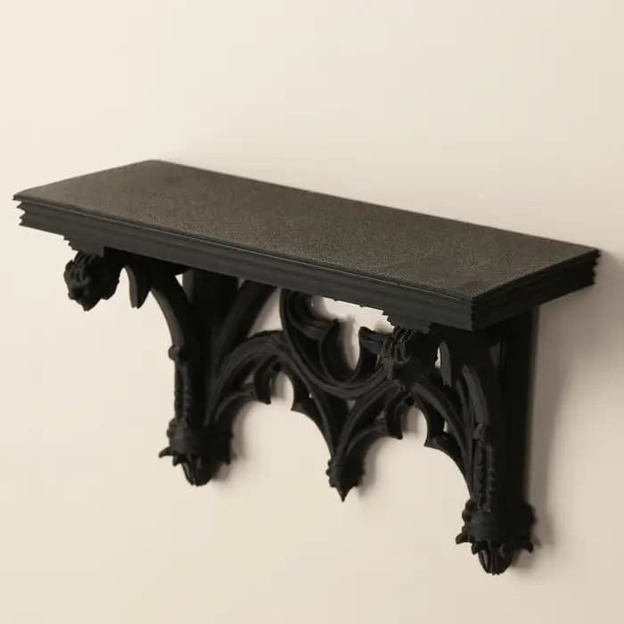Étagère murale sculptée tête de bête style gothique transfrontalier pour rangement et décoration