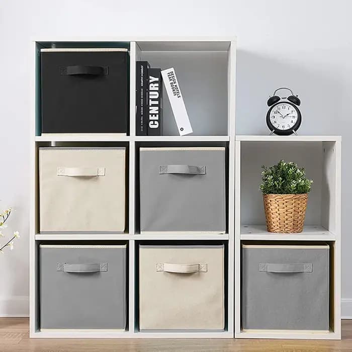 Boîte de rangement pliable pour tiroir d'art en tissu