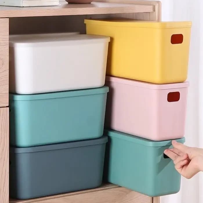 Boîte de rangement étroite et longue en plastique avec couvercle pour sous-vêtements