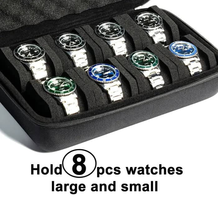 Boîte de rangement robuste pour 8 montres