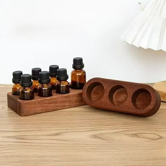 Support de stockage d'huiles essentielles en bois