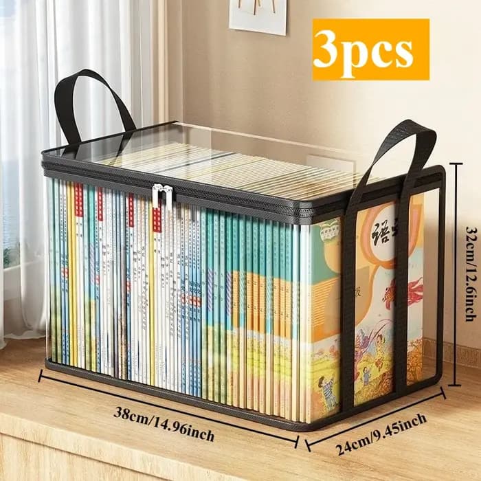 Boîtes de rangement transparentes avec couvercle rabattable