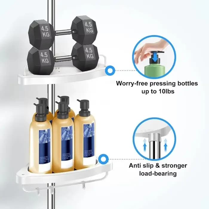 Étagère de salle de bain réglable 100-260 cm