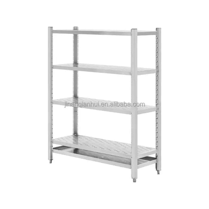 Étagères en acier inoxydable, 1800x500x1550mm SUS304, étagère de rangement à 4 niveaux, étagère en fil métallique robuste, équipement de cuisine pour chambre froide