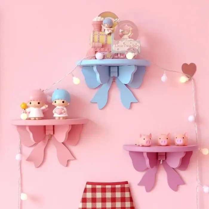Étagère Murale en Bois avec Nministériels d Mignon Kawaii