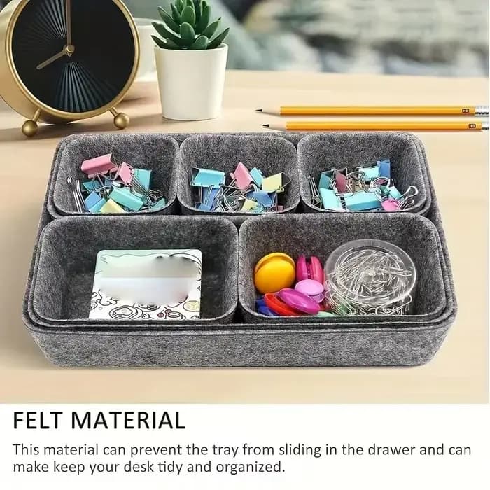 Feutre bureau 8 pièces tiroir boîte de rangement ensemble une pièce moulé organisateur Snack conteneur système d'organisation Kit