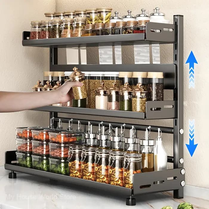 Support de rangement d'épices à 3 niveaux pour comptoir