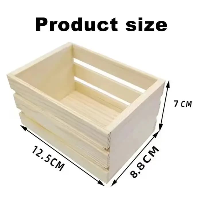 Lot de 12 petites caisses en bois non finies de 12