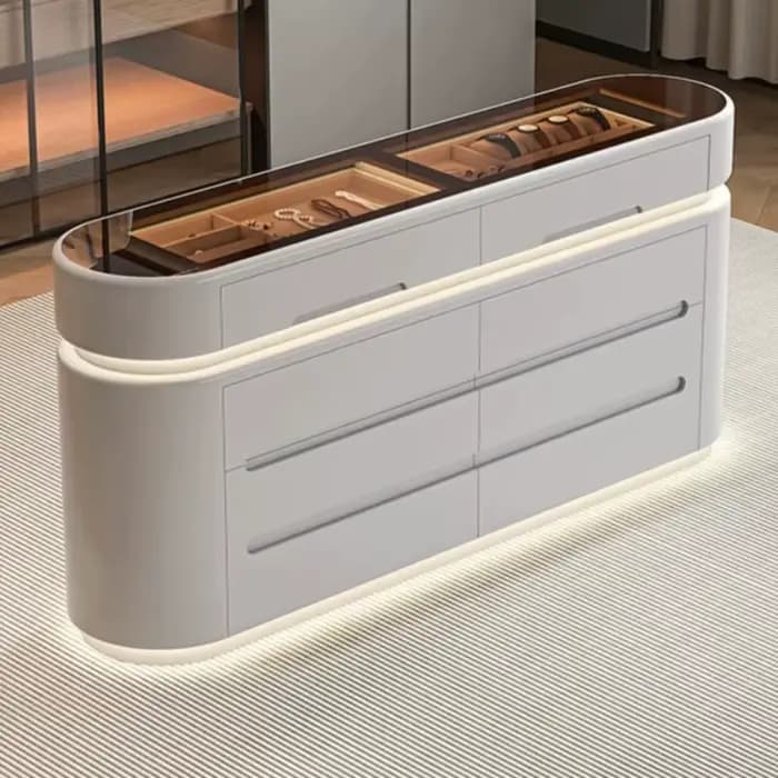Meuble de rangement noir en bois avec poignées dissimulées