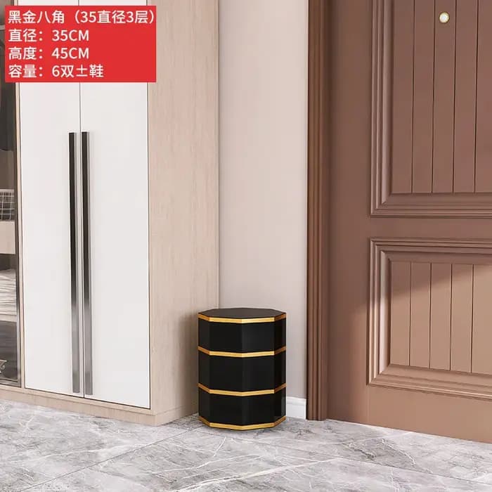 360 ° Armoire à chaussures rotative pour salon 6-14, étagères à chaussures multicouches, rangement
