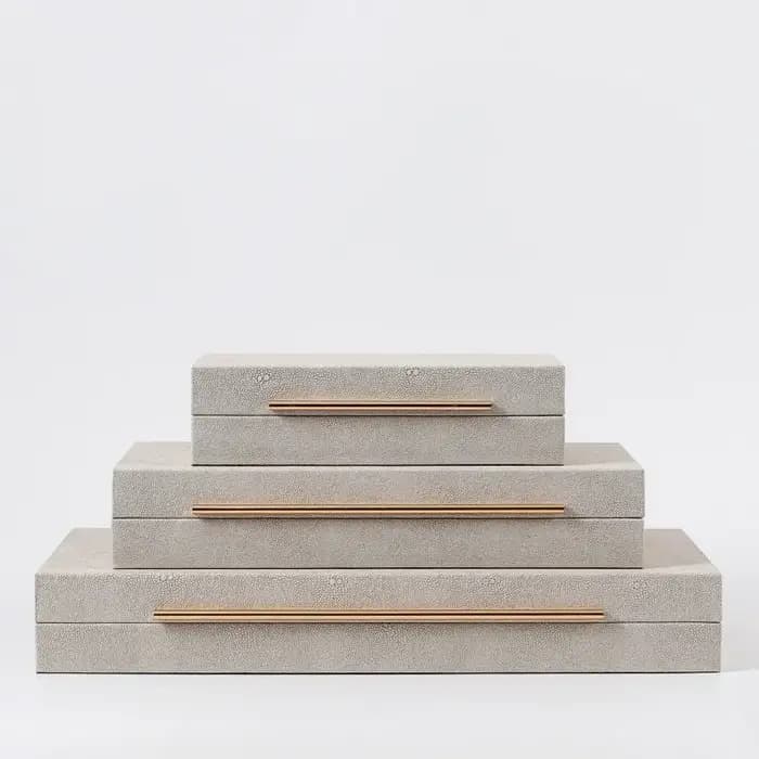 Boîte de rangement en cuir pour chambre à coucher