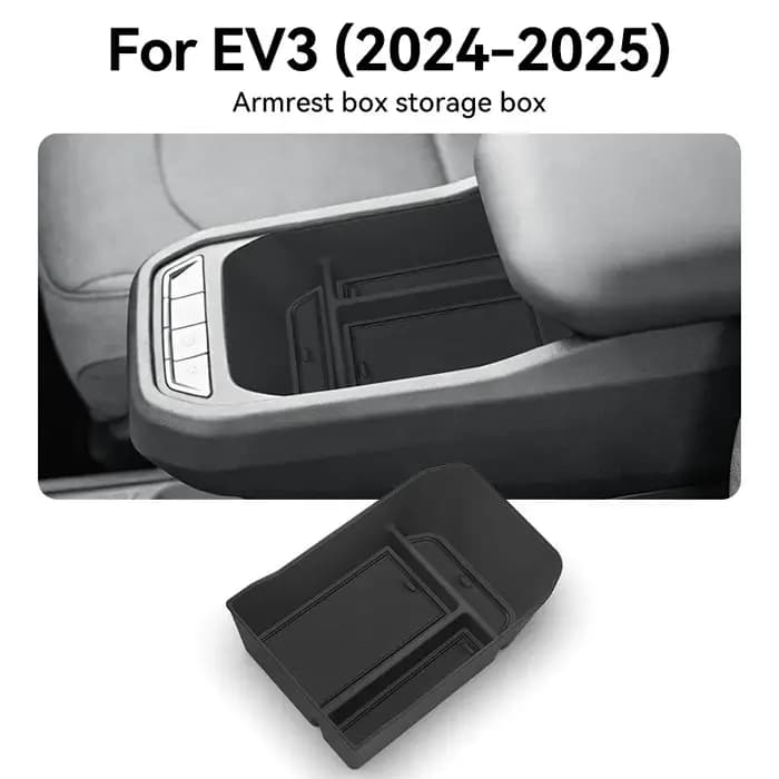Boîte de rangement pour accoudoir de voiture Kia EV3 2024-2026, en ABS, pour organiser et ranger, pl