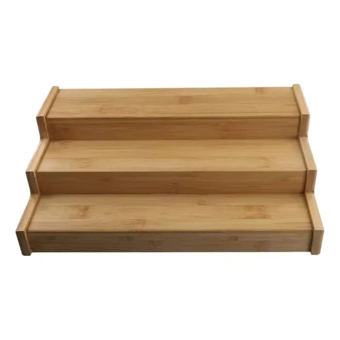 Étagère à épices à 3 niveaux en bois massif