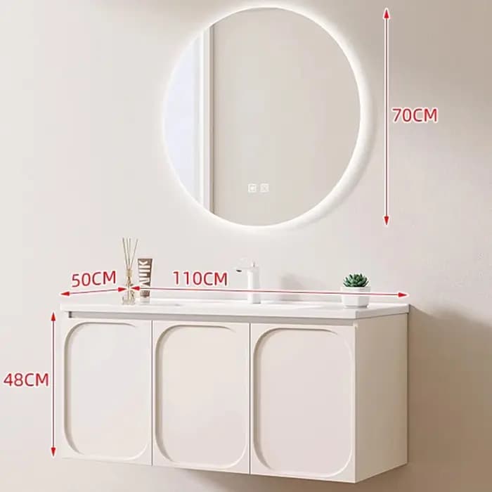 Miroir rangement salle de bain armoire flottant moderne minimaliste vanité