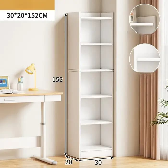 Étagère bibliothèque murale multi-niveaux pour salon, rangement simple intégré, meuble de présentati