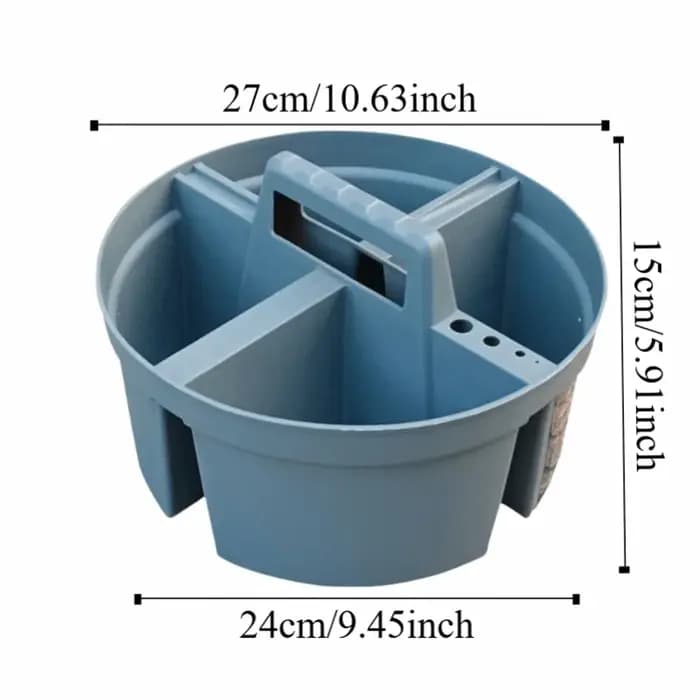 Boîte à outils en plastique à quatre compartiments