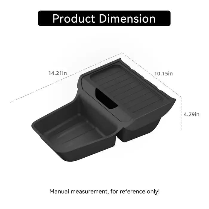 Smabee pour Tesla Model Y Juniper RWD Standard 2026 2025 – Boîte de rangement centrale inférieure en TPE