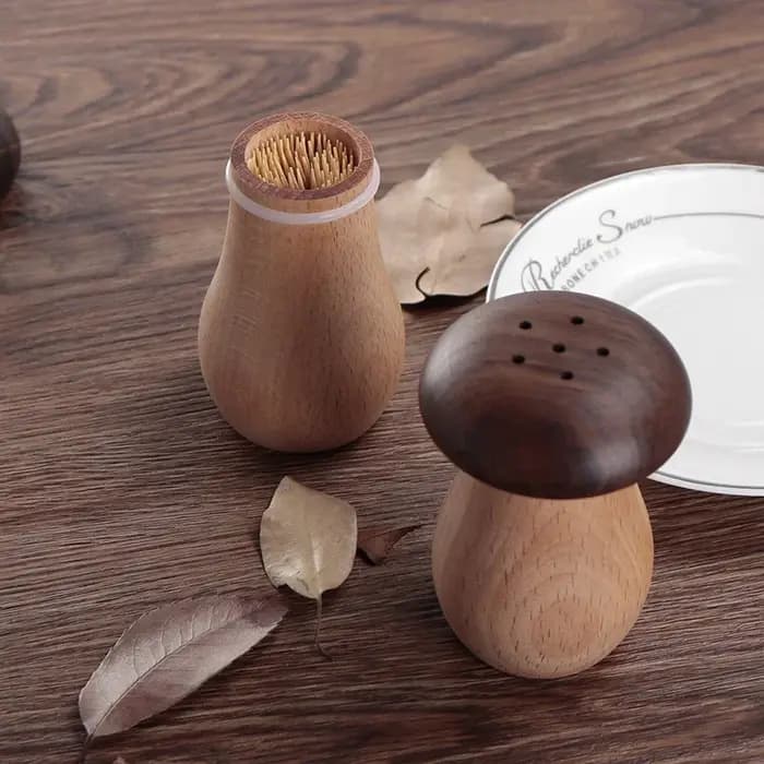 Boîte à cure-dents en forme de champignon avec une opération simple et une bague d'étanchéité qui n'a pas éteinte