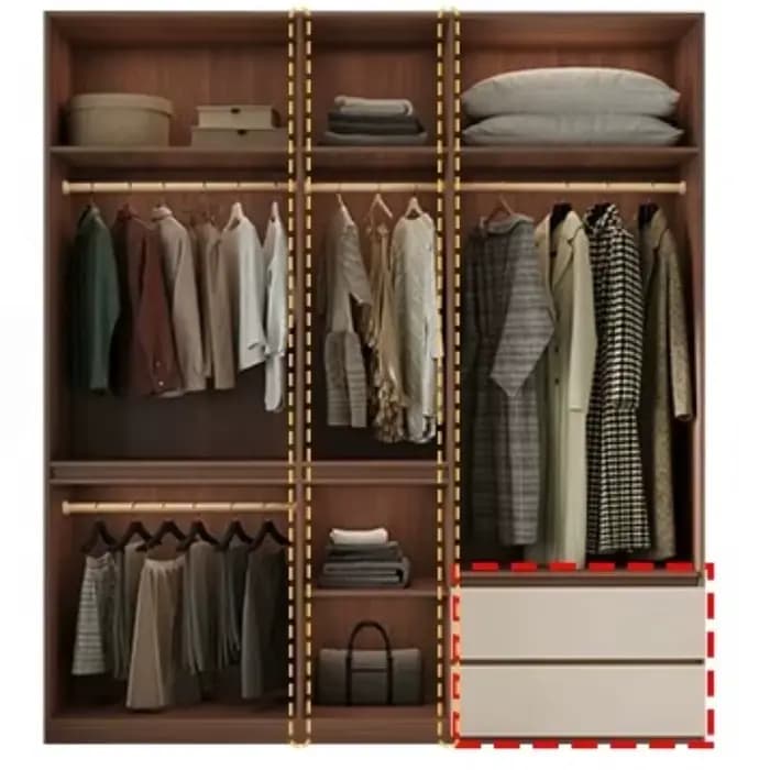 Armoire haute de luxe avec miroir