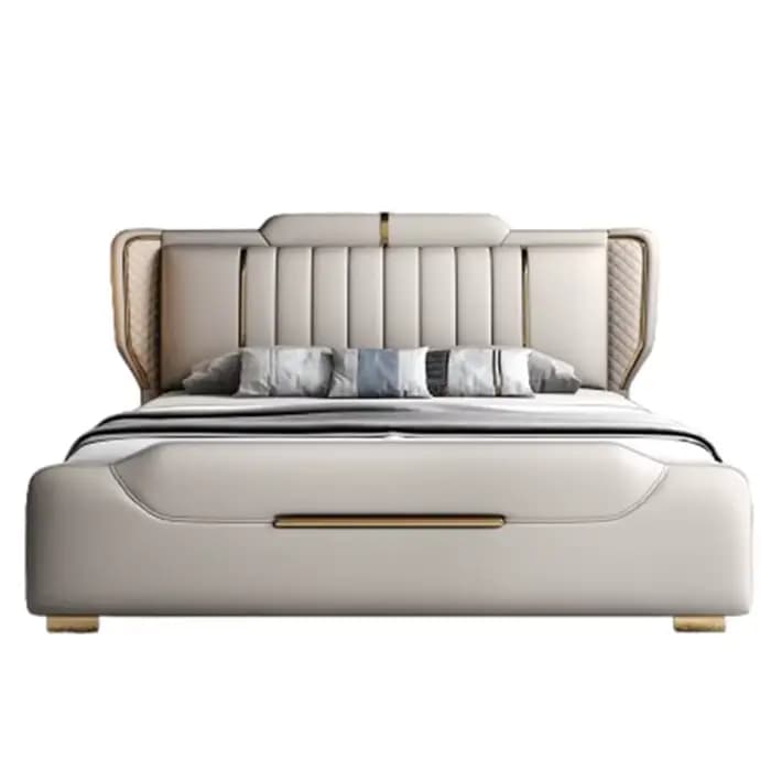 Lit De rangement esthétique chambre à coucher Support De jambe en métal têtes De lit King Size cadres De lit Double Camas De dortoir meubles De maison
