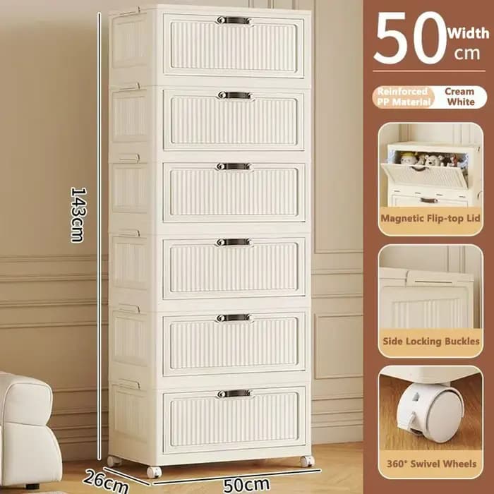 Armoire de rangement transparente pliable
