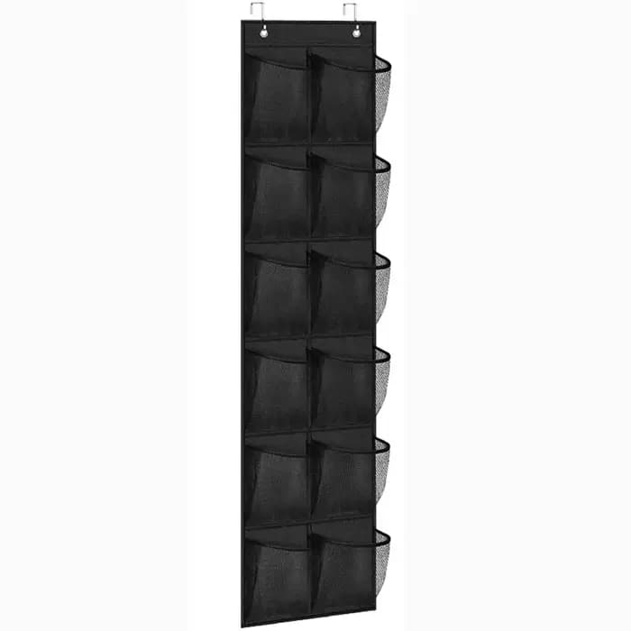 Organisateur de rangement pour chaussures suspendu sur la porte