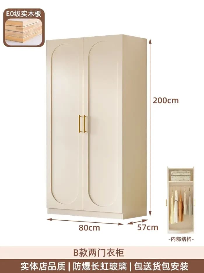 Organisateur De rangement armoire De luxe placard en bois massif armoire vitrine en verre Armario Ar