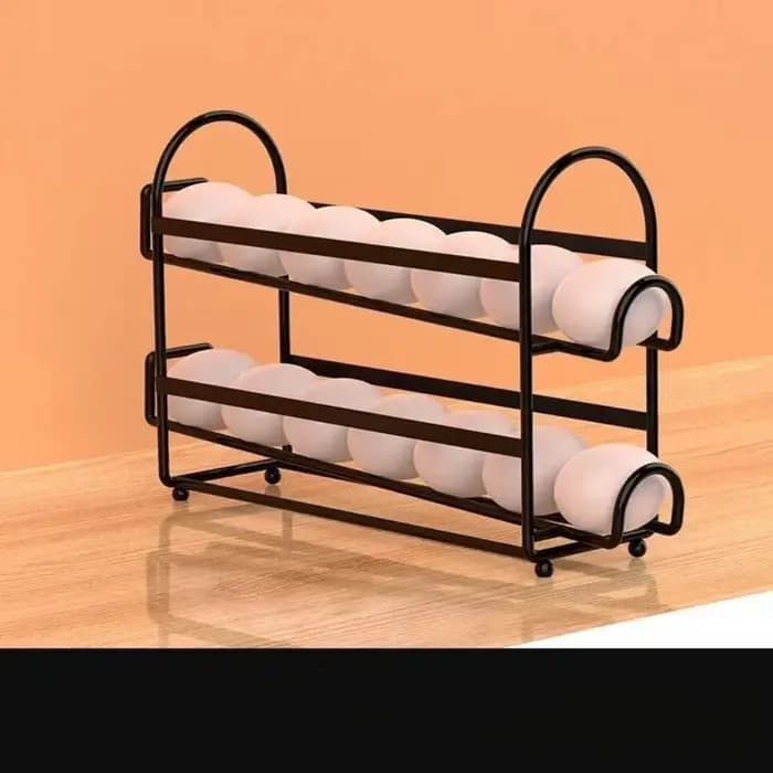 Distributeur d'œufs, support de rangement pour œufs multi-niveaux, en métal, grande capacité, panier