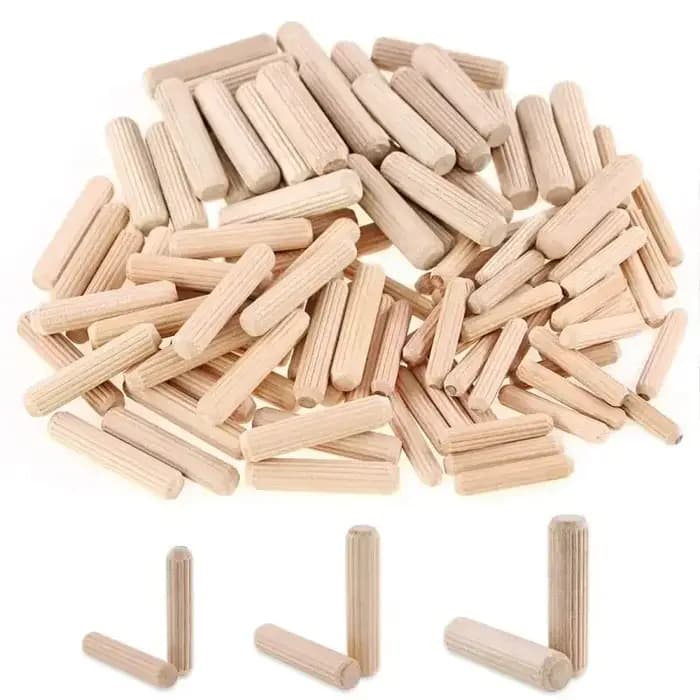 100/50pcs cheville en bois armoire tiroir rainure ronde