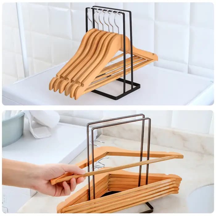 Support empilable de cintre de grande capacité pour adultes et enfants, organisateur de rangement dé