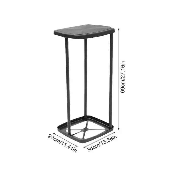 Support de sac poubelle pliable avec couvercle