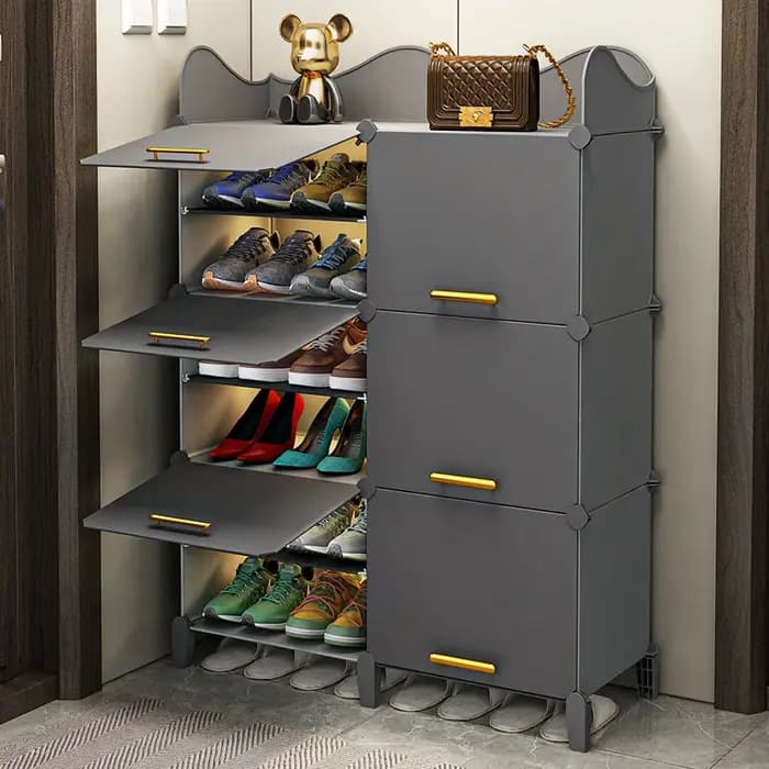 Luminerack-Meuble de Rangement T1 pour Chaussures, Couverture Anti-Poussière à Plusieurs Couches, po