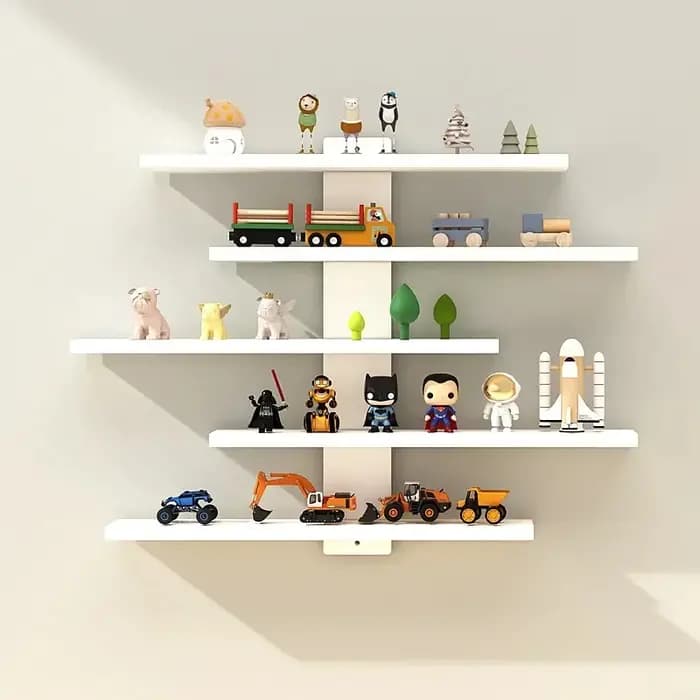 Étagère murale à 5 niveaux pour figurines de blocs de construction - Grande capacité