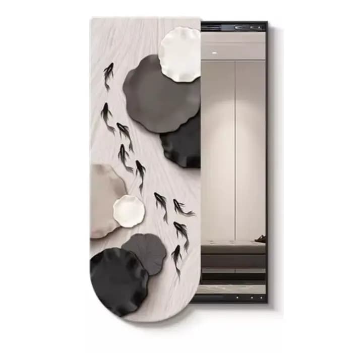 Organisateur de miroir rectangulaire de salle de bains