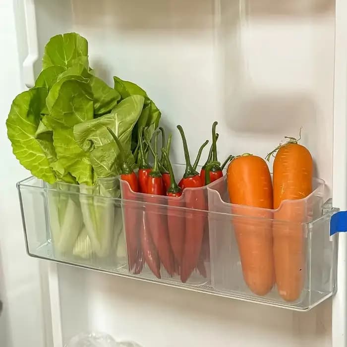 Lot de 3 organiseurs de réfrigérateur - Boîtes de rangement pour porte latérale