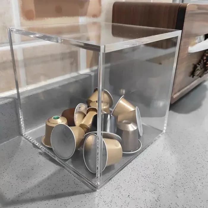 Boîte de rangement en acrylique pour capsules de café