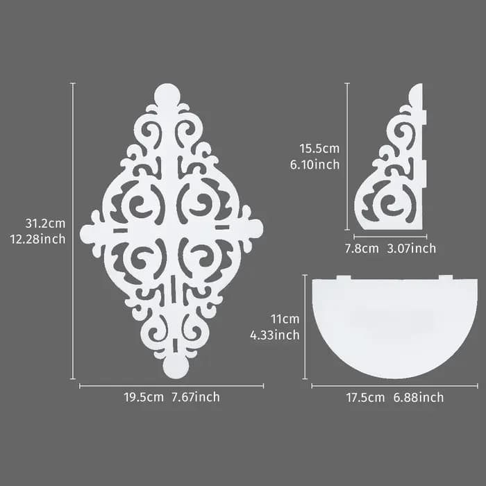 1 pièce, étagère décorative blanche à motif européen créatif et simple pour le rangement