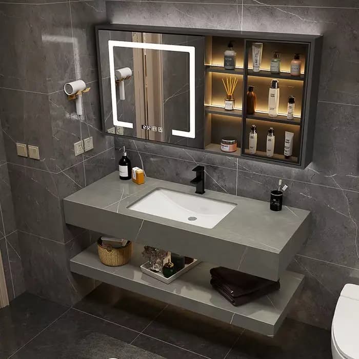 Réplique d'armoire de salle de bain minimaliste