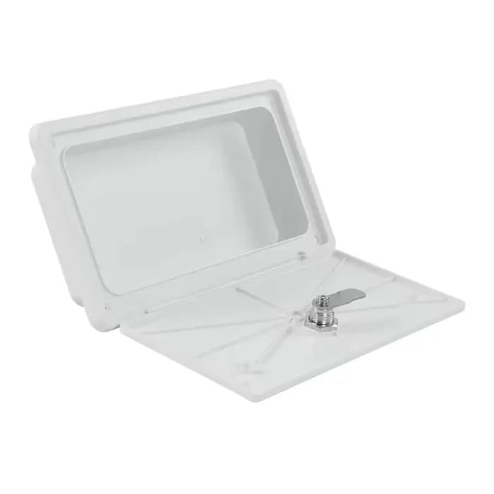 Trappe avec boîte de rangement et serrure ABS blanc étanche RV caravane hayon pour camping-car extérieur RV bateaux marins accessoires