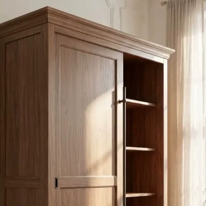 Armoire coulissante intégrée à économie d'espace pour vêtements