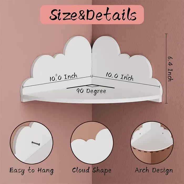 Un support de rangement style nuage pour chambres d'enfants