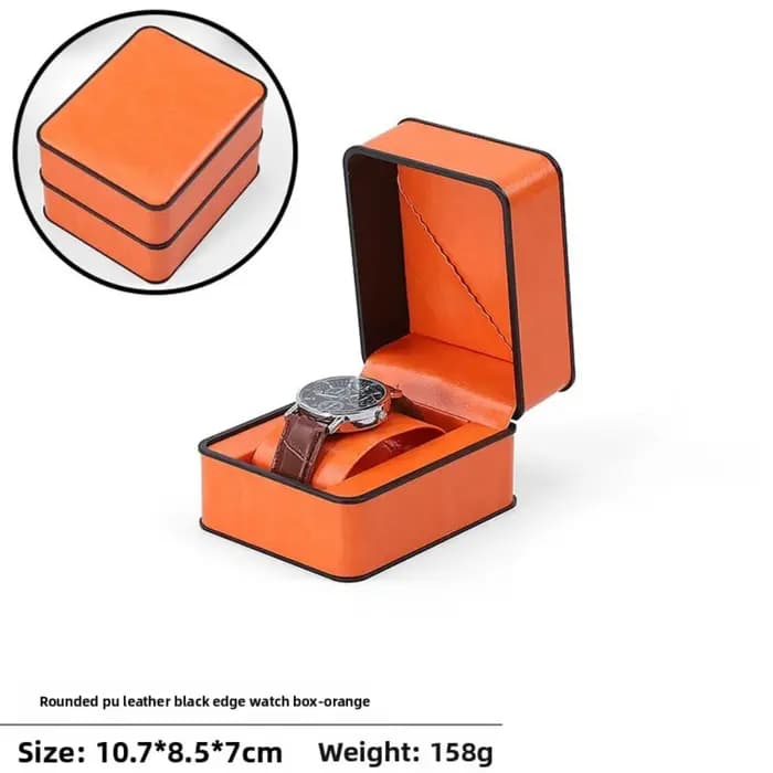 Boîte de rangement pour montre en cuir PU noir et vert, emballage étanche, boîte cadeau, convient au