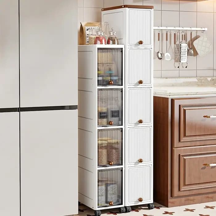 Armoire mince de rangement roulante de 20cm de large